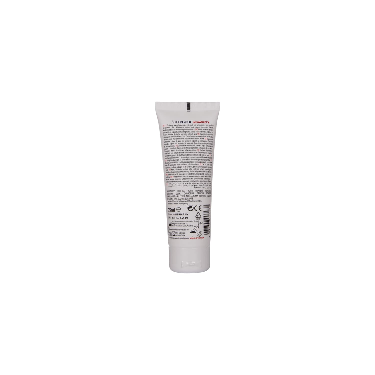 HOT Edible SUPERGLIDE strawberry, 75 ml