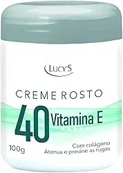 Creme Facial 40+ Anos Anti-Rugas Clareador e Removedor de Manchas Com Vitamina E e Colageno 100g