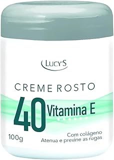 Creme Facial 40+ Anos Anti-Rugas Clareador e Removedor de Manchas Com Vitamina E e Colageno 100g