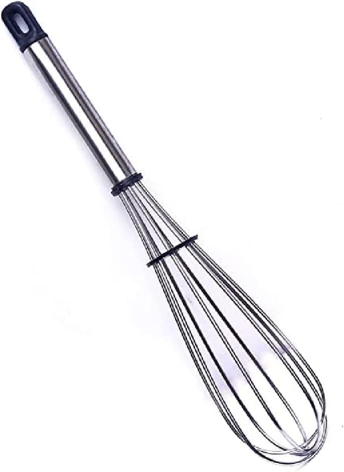 Stainless Steel Mini Kitchen Whisk, Egg Beater, Blending, Beating, Stirring Multi Utility Whisk-Silver