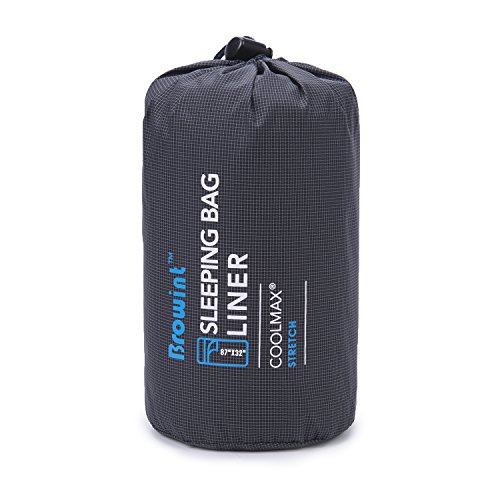 Browint Coolmax Sleeping Bag Liner, Travel And Camping Sheet Coolmax, Stretchy Jersey Travel Sheet For Hotels, Moisture Wicking Sheets, Super Soft #TOP4