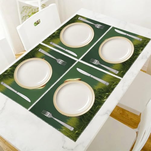 Sets de table antidérapants et lavables motif champignons marron x6 - 6