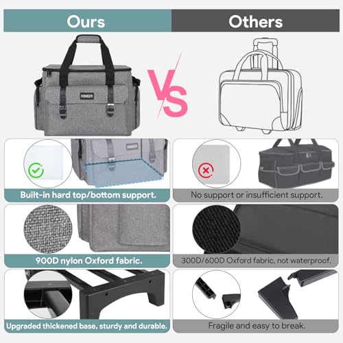Image of INSMEER Rolling Teacher Bag with Wheels,Wheeled Teacher Tote Bag with Insulated Lunch Bag,with Padded Laptop Compartment