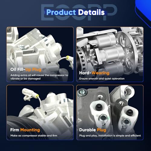 Image of ECCPP AC Compressor 2006-2008 Fit for Suzuki Grand Vitara 2.7L | AC Compressor with Clutch Rapid Cooling