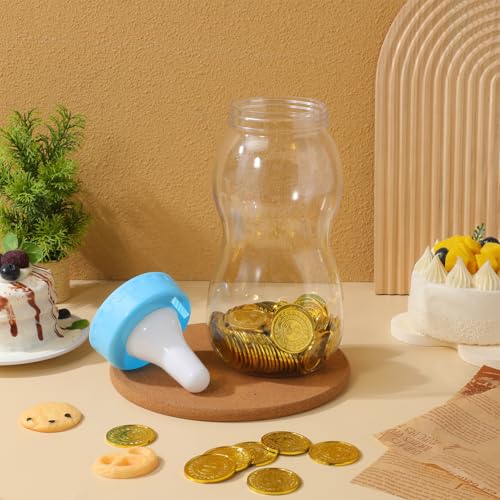 Image of SUPVOX Baby Bottle Piggy Bank 11.02 inch Transparent Money Box Saving Pot for Coins Desktop Ornament for Kids Birthday Gift for Boys and Girls