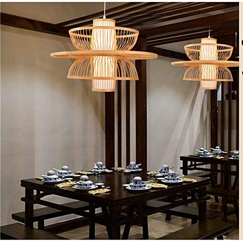 Lampe intérieure en bambou faite main, suspension durable E27 - 6