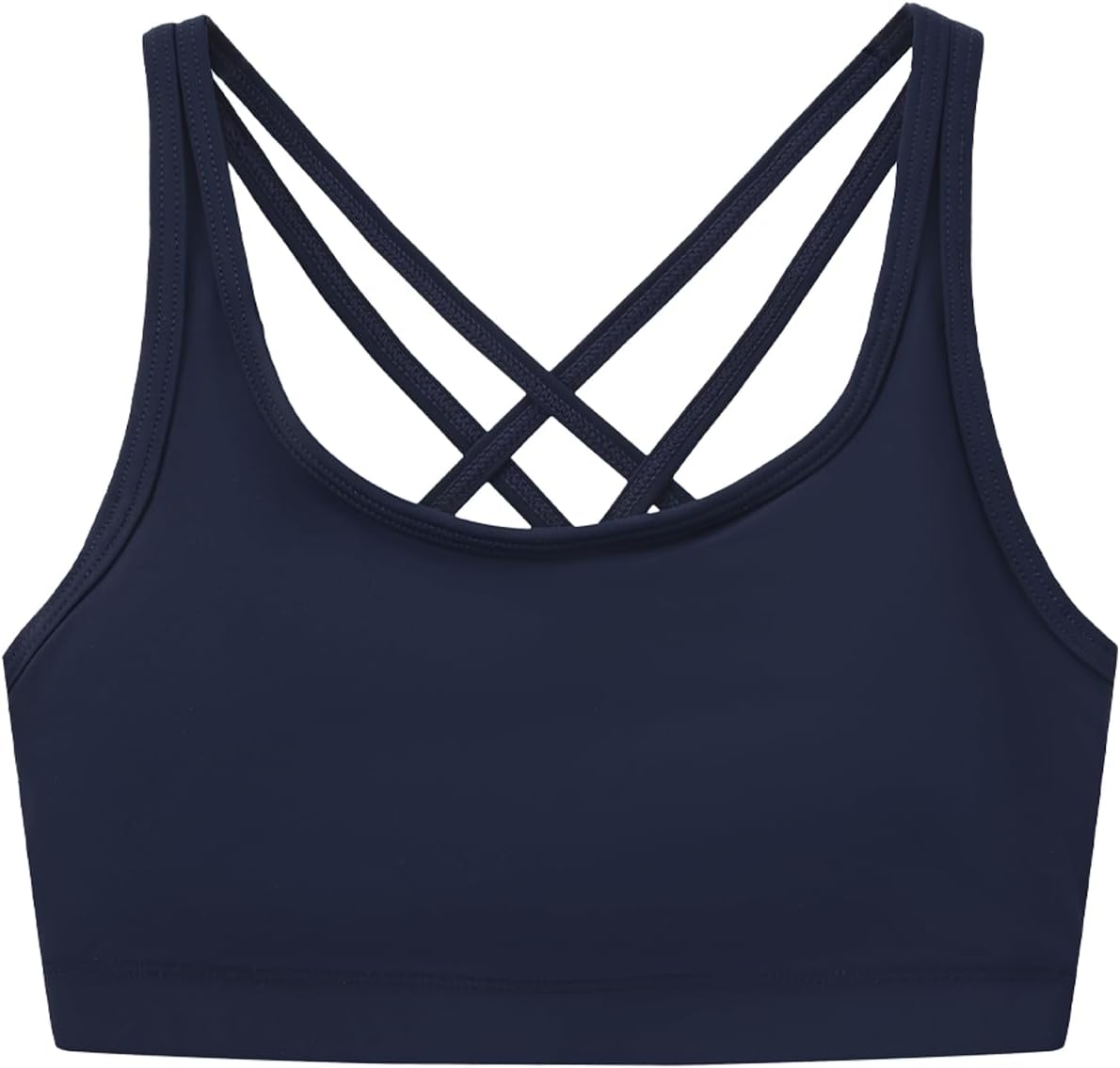 Girls Bikini Tops with Removable Chest Pads, UPF 50+ Sun Protection Swim Top Swimsuit for Beach Pool