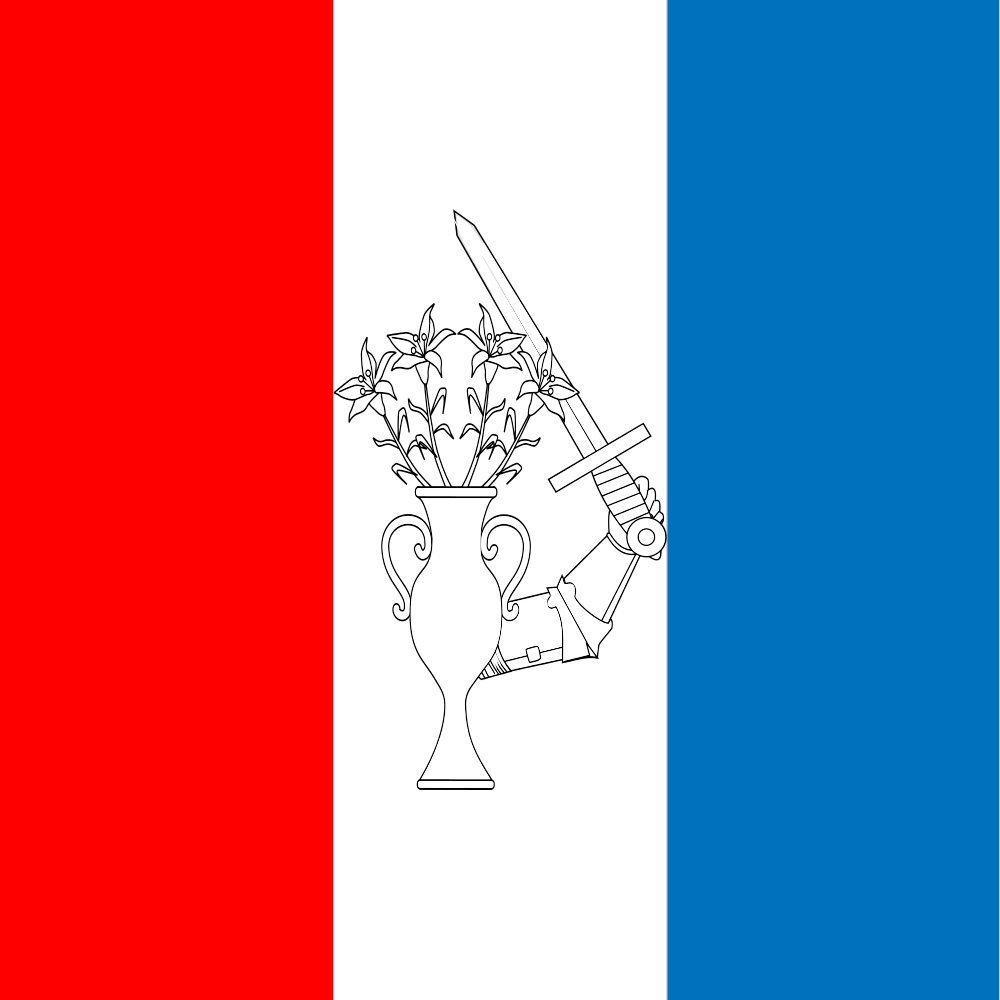 Drapeau Large Sangarcía pavillon carré en tissu pour mât vertical