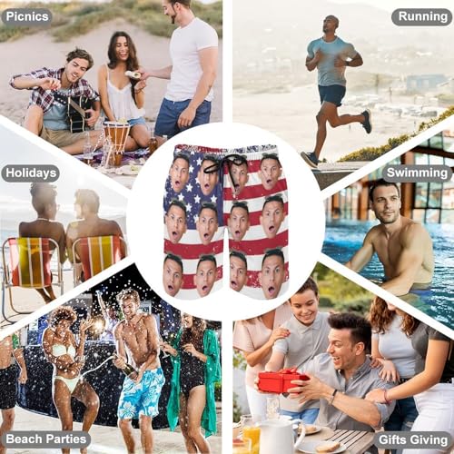 Custom Face Print Men's Swim Shorts Personalized Beach Shorts with Women Face for Men Funny Birthday Gift4
