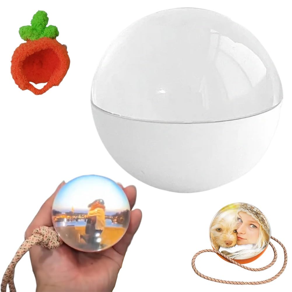 Morpheorb 2.7" 3D Crystal Ball Digital Display - Customizable Video/Photo Player, USB-C Rechargeable, Gift For Anniversaries & Birthdays