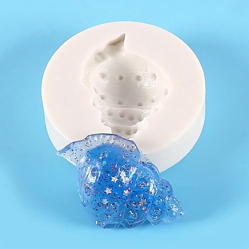 Miniatura 5 de TEHAUX Molde de silicona para concha, moldes de jabón, moldes para resina epoxi, decoración de caracola, para decoración de escritorio de bricolaje,