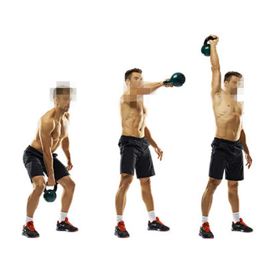 AKT Odważniki kettlebell żeliwny dzwonek kotłowy do zawodowego treningu mięśniowego, sprzęt do sportów domowych, hantle w studiu fitness, trening siłowy, do podnoszenia ciężarów, 12 kg