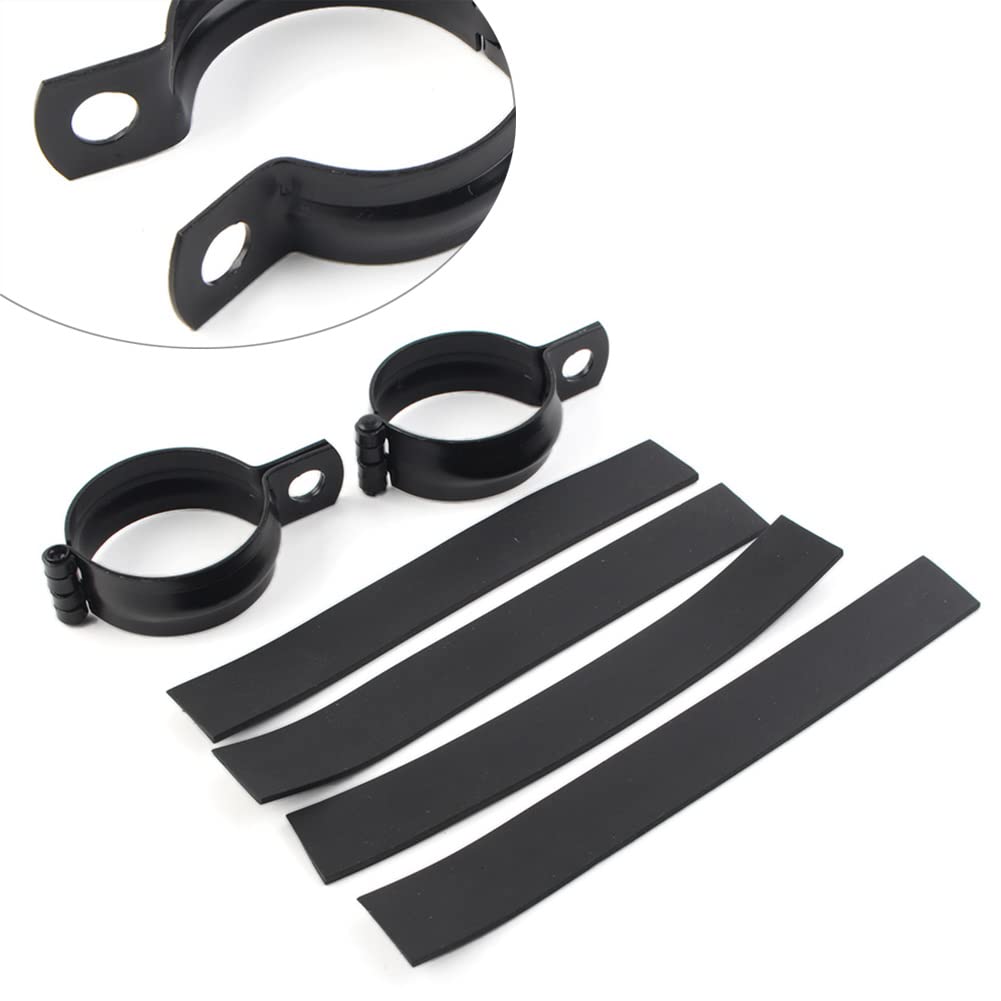 Cninba13 2 pcs Modified Front Fork Clamps Metal Turn Signal Light Indicator Mount Bracket Holder for motorcyle with 42MM-51MM fork Tube Black