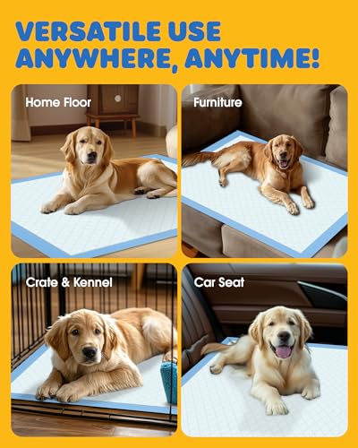 Image of 50-Pack Extra Large Thicker Pee Pads - 34 inch x 28 inch Puppy Pads for Dogs with 6-Layer Leakproof Protection, Disposable and Quick-Dry Dog Pads with High Absorbency for Easy Potty Training, Thickened