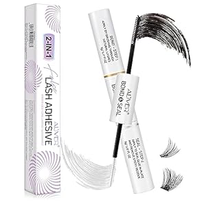 Wimpernkleber 7 Tage Haltf｜Bond and Seal Lash Glue for Sophisticated Makeup｜2 IN 1 Eye Lash Glue Long Lasting｜WimpernkleberWasserfest ｜Lash Glue｜Wimpernkleber Schwarz Suitable for Sensitive Eyes