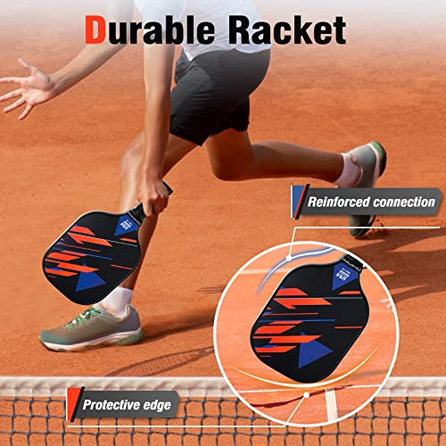 Image of niupipo Pickleball Paddles Set of 2 or 4, USAPA Approved Fiberglass Pickleball Paddle Set with Balls and Bag, Polypropylene Honeycomb Core, Lightweight Pickleball Paddles for Beginners Men Women