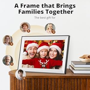 Dragon touch 156 inch large digital picture frame wifi digital photo frame with 32gb storage fhd 1080p touch screen auto rotate share photosvideos instantly via free app best gifts for mom  urban country home decor