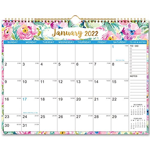 2022 Calendar - 2022 Wall Calendar with Colorful Monthly Page, Jan 2022 - Dec 2022, 15â€ x 11.5â€, Twin-Wire Binding & Large Blocks, Perfect for School, Office & Home Planning