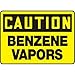 Accuform MCHL608XL, 10" x 14" Aluma-Lite OSHA Sign with Legend: "Caution Benzene Vapors", Pack of 8 pcs