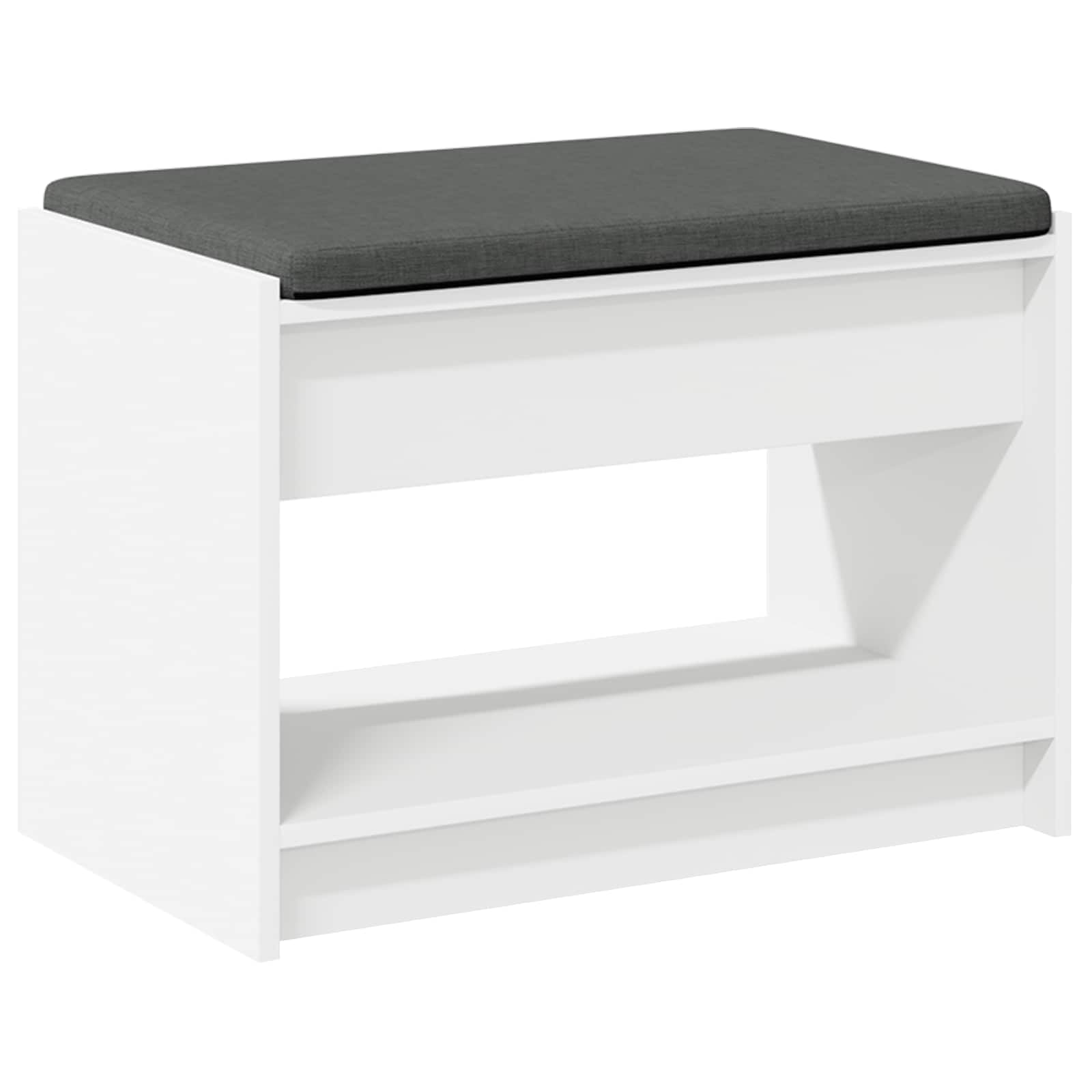 vidaXL Banco de Entrada 63 x 38 x 45 cm Madera Ingenierizada y Tela, Banco Moderno para el Hall, Muebles de Entrada, Asientos Elegantes, diseño Rectangular, soluciones funcionales