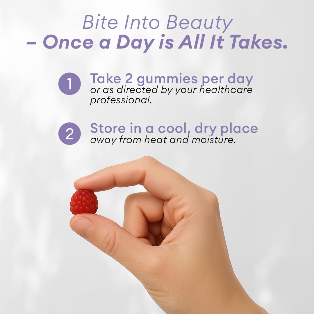 Hair Skin and Nails Vitamins for Women – Extra Strength 6000mcg Biotin Hair Gummies with Marine Collagen, Vitamin E, A, C & PABA for Hair Growth, Healthy Skin & Nails – Made in US, Passion Fruit, 60ct — Amazon image 6