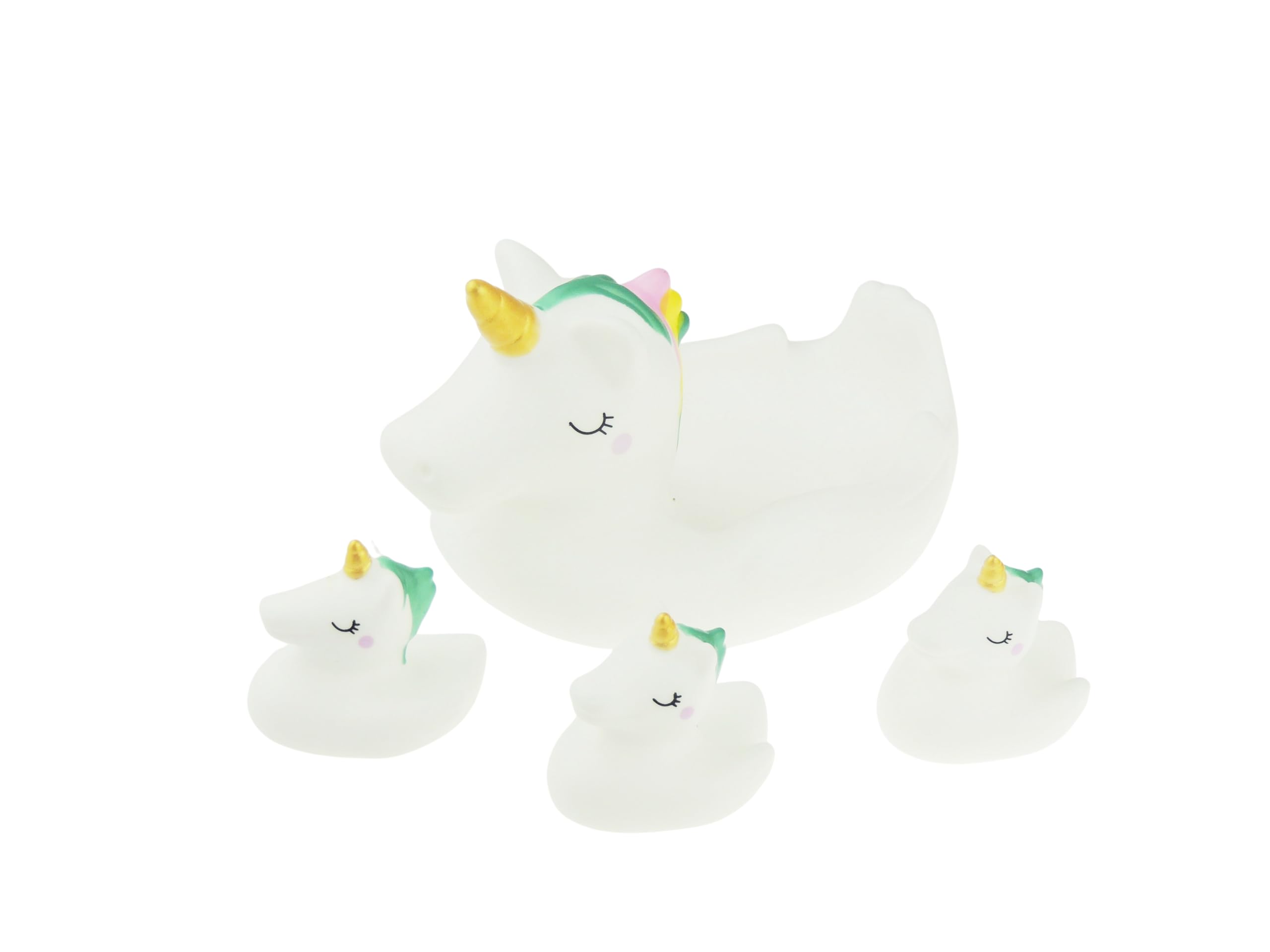 Cute Girls Boys Kids Toddler Childrens Bath Tub Bathtub Swimming Floating Animals Dinosaurs Hippo Elephant Monkey Mummy Boat Baby Toy Bath Shower Set (Unicorn)