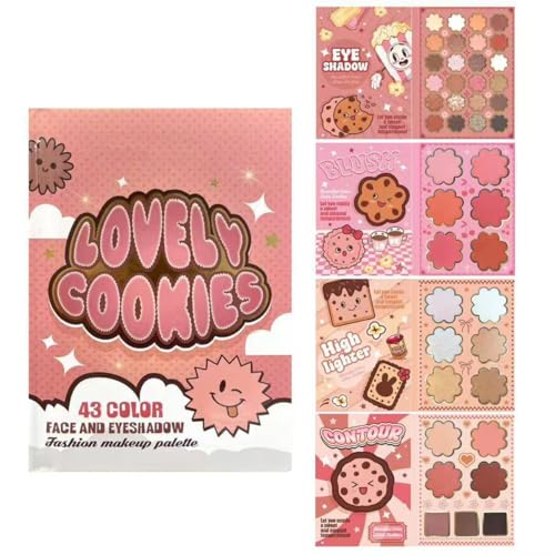 Miss Demi All In One Makeup Palette Set, Eyeshadows+Highlights+Blushes+Contours+Lipstick for Complete Beauty Looks, Neutral Cream & Powder, Crease-Proof Wear,...