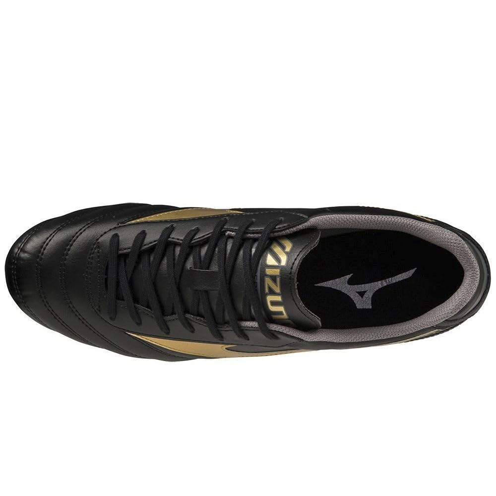 Mizuno Morelia II Club, Scarpe da Football, Unisex - Adulto, Black/Gold (Numeric_42_Point_5)