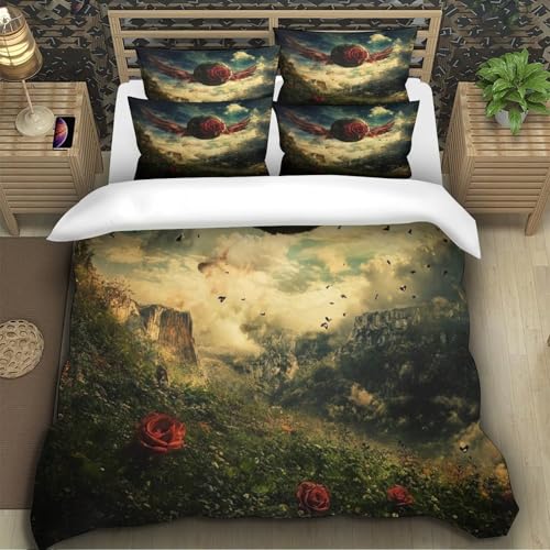 Housse de couette 260x220 dragon microfibre 3D parure de lit - 5