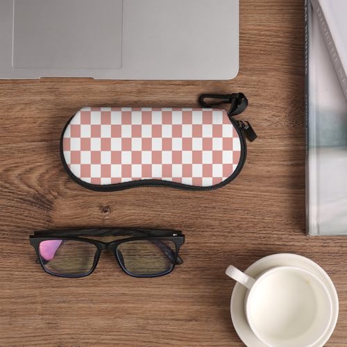 Image of Sunglasses Soft Case, Cute Ultra Light Portable Neoprene Zipper Eyeglass Glasses Case with Belt Clip for Men Women