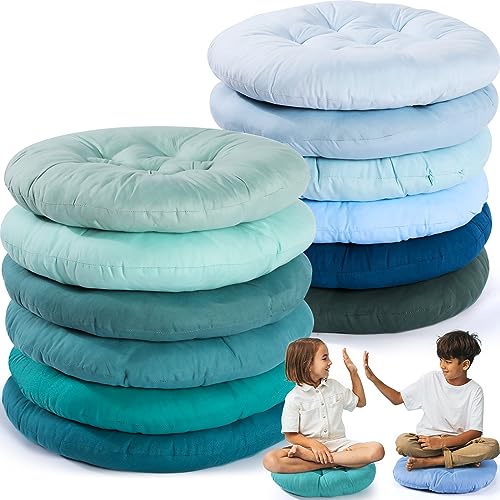 Fumete 12 Pcs Floor Pillows Cushions Seating 16 x 16