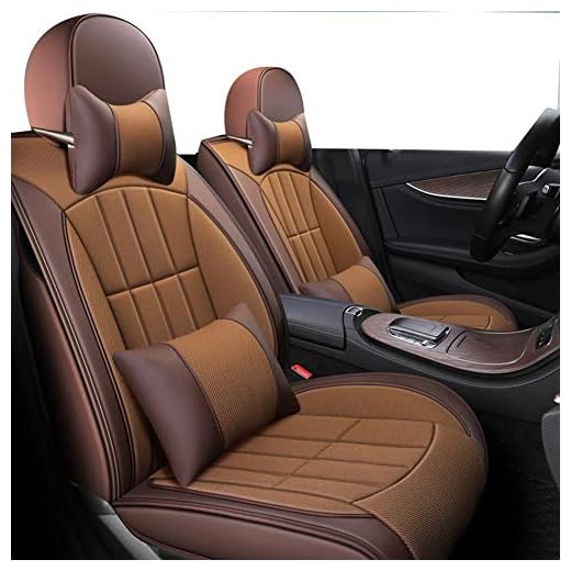 Särskilt läder med linbyxor för Mercedes Benz W204 W211 W210 W124 W212 W202 W245 W163 CLA GLS Tillbehör Styling by MMI-LX (Color Name : Coffee Deluxe)