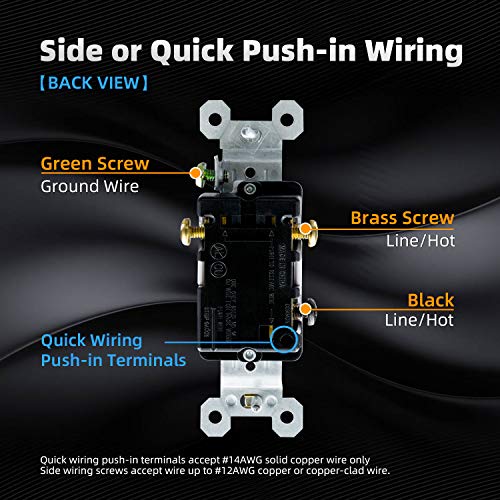 Elegrp 3 Way Toggle Light Switch, 15 Amp, 120 V, Toggle Framed Ac Quiet Switch, In Wall On/Off Switch Replacement, Self-Grounding, Residential And Commercial Grade, Ul Listed (20 Pack, Glossy White) #TOP5