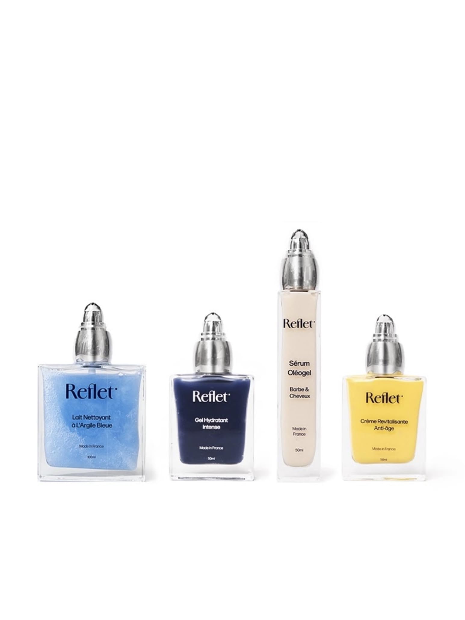 Reflet Cosmetique – Set Ritual Revitalisierend angereichert – Gesichtsreiniger + feuchtigkeitsspendendes Gesichtsserum + Bart- und Haarserum + Anti-Aging Gesicht