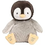 GUND Baby Animated Kissy The Penguin Plush, Singing Stuffed Animal Baby Toy for Ages 0 and Up, Black/White/Grey, 12'