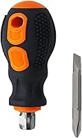 Vista 3 de short handle screwdriver, rubber grip screwdriver, Phillips head and flat head small screwdriver (2 pieces set)
