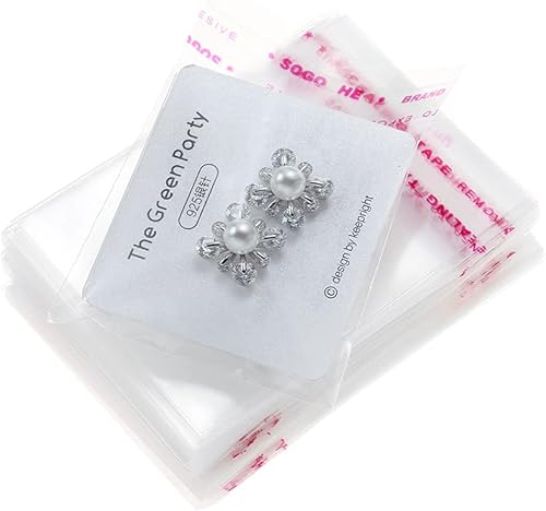 Paquete de 200 bolsas de plástico de celofán de celofán de 2 x 2 pulgadas de grosor, pequeñas bolsas de plástico de celofán resellables