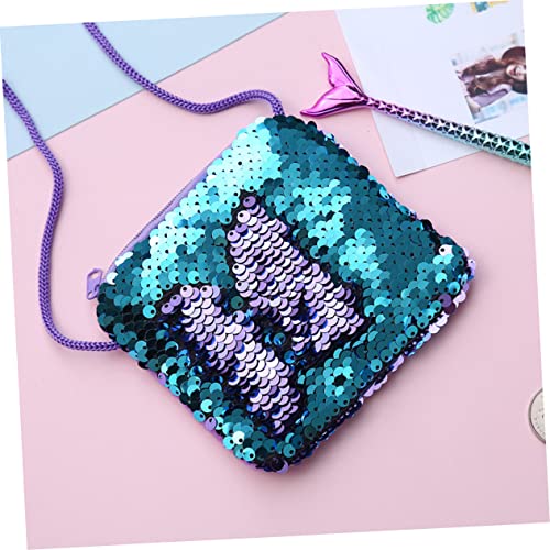 SAFIGLE 3Pcs Sequins Coin Purse Fashion Square Bag for Small Change Pouch Handbag for Boys Cute Sparkling Design4