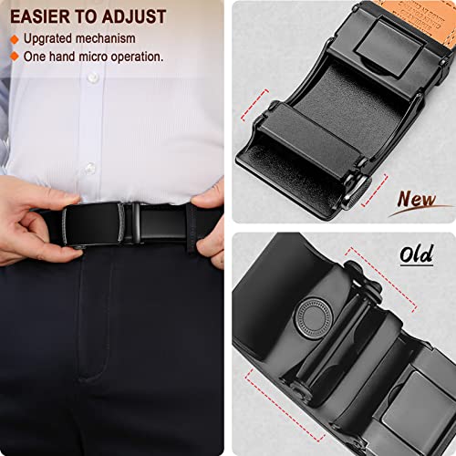 Image of Men's Belt,Bulliant Leather Adjustable Belt for Men Dress Casual 1 3 /8,Trim to Fit