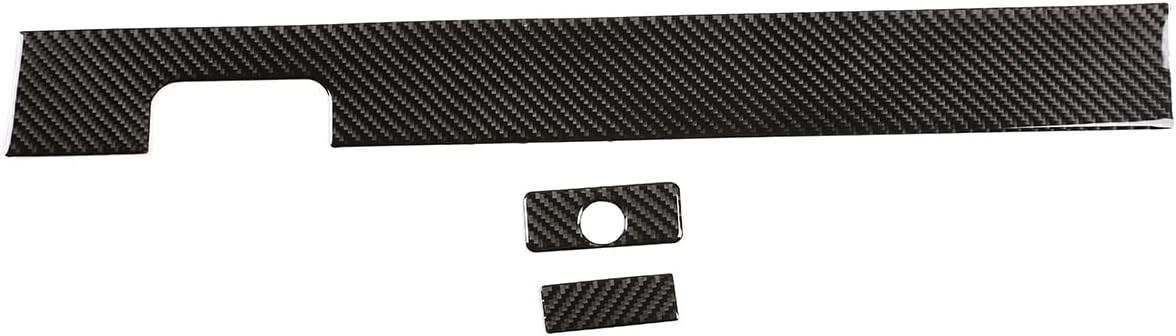 LLKUANG Soft Carbon Fiber Car Copilot Glove Box Decorative Panel 3D Sticker for Toyota Tundra 2014 2015 2016 2017 2018 Interior Accessories-3Pcs