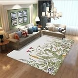 Alfombra extragrande: 203 cm x 152 cm. Peso: 1980 g. Gruesa y pesada, la alfombra supersuave tiene una excelente artesanía, aspecto hermoso y duradero. Trae a ti y a tus hijos una vida relajada.