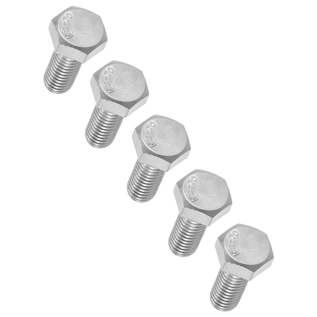 TA-VIGOR M8 x 20mm Hex Bolts, 304 Stainless Steel Fully Threaded M8 Bolts, Fully Threaded Hex Bolts for Metal Construction and Machinery Repair, 5Pcs — image 1