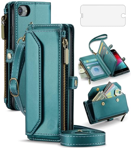 Porte-cartes iPhone SE/7/8 étui zippé idéal pour voyager léger au quotidien sans s'encombrer