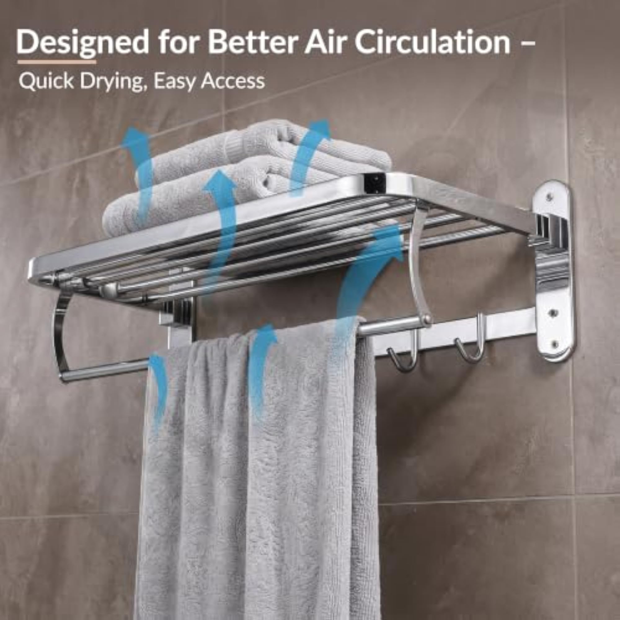 304 Stainless Steel Towel Rack, 24 Inch
