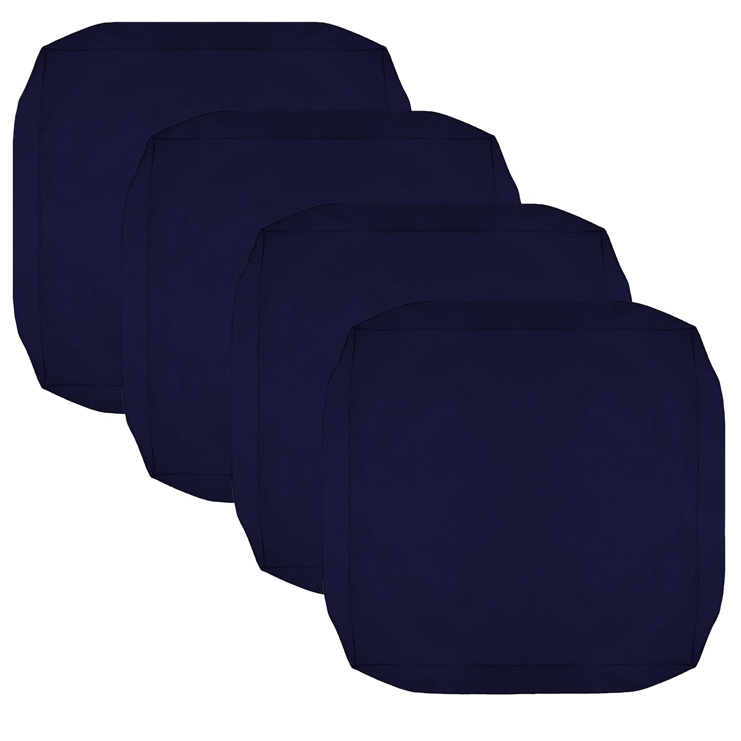 Photo 1 of Oslimea Outdoor Cushion Cover 25x25x5 Waterproof Patio Cushion Seat Cover 4 Pack Removable Chair Pads Cover Replacement for Deep Seat Back Cushion, Dark Blue