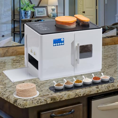 Automatic Roti Maker - Electric Machine for Chapati, Tortilla, Naan, Pancake & Flatbreads - Makes 20 Pieces at Once, Easy One-Key Operation for Quick & Efficient Cooking
