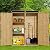 Gizoon Outdoor Storage Cabinet with Waterproof Roof, Double Lockable Doors Garden Shed with 2 Removable Shelves, Wooden Storage Shed with Large Storage Space for Patio, Garden, Backyard, Lawn