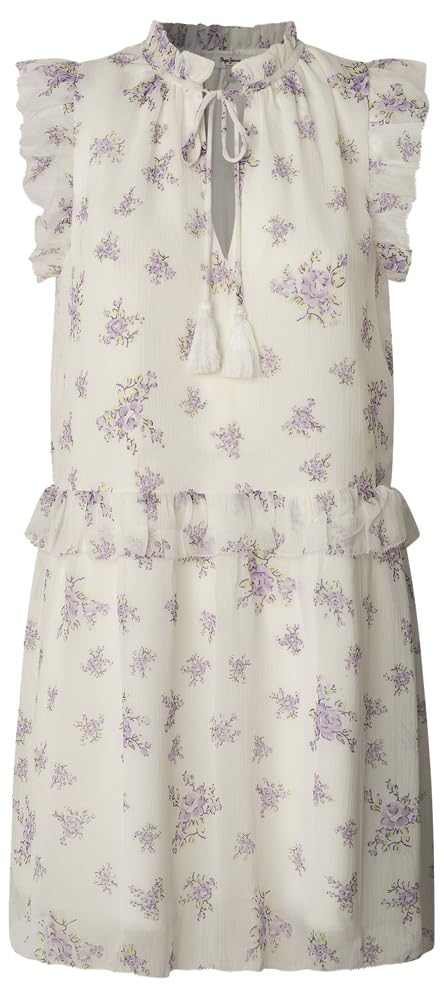 Pepe Jeans Women's Lana Dress Dress, White(Mousse White), M
