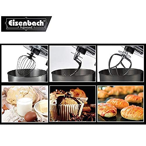 Cheffinger Küchenmaschine 3,5L Teigmaschine Knetmaschine Rührmaschine Standmixer Mixer (Schwarz) – Bild 5
