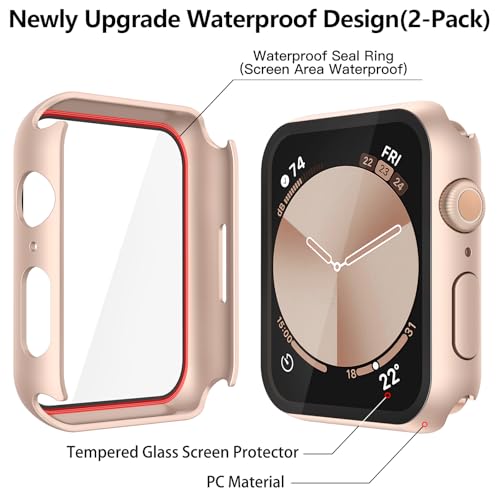 Misxi 2-Pack Waterproof Case for 40mm Apple Watch SE3/SE2/SE/Series 6/5/4 by Misxi - Used condition - Image 5